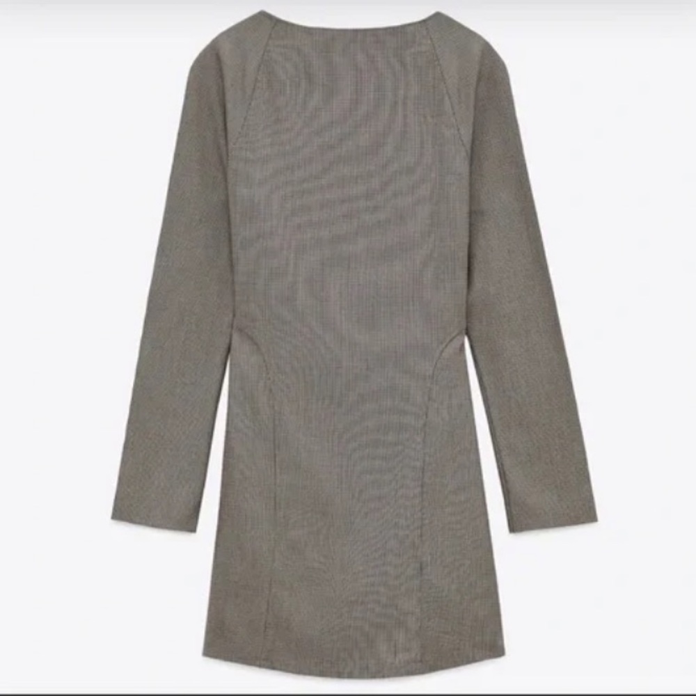 Zara Long Sleeve Plaid Dress - Picture 3 of 8